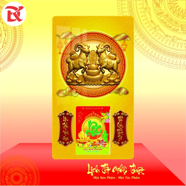 Lịch Tết Đinh Mùi 2027 - KT  34x60cm