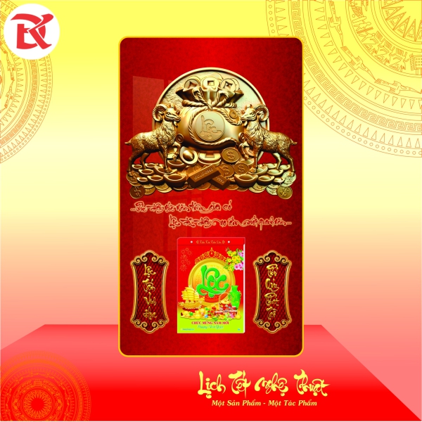 Lịch Tết Đinh Mùi 2027 - KT  39x68cm (1/2)