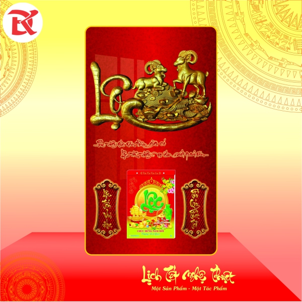 Lịch Tết Đinh Mùi 2027 - KT  39x68cm (1/2)