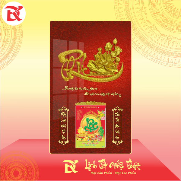 Mẫu Lịch Thư Pháp PHÚC - LỘC - TÂM