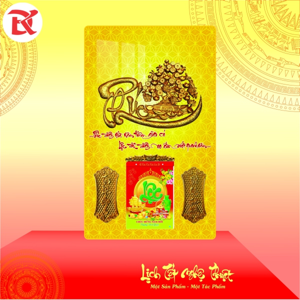 Lịch Tết Đinh Mùi 2027 - KT  46x75cm