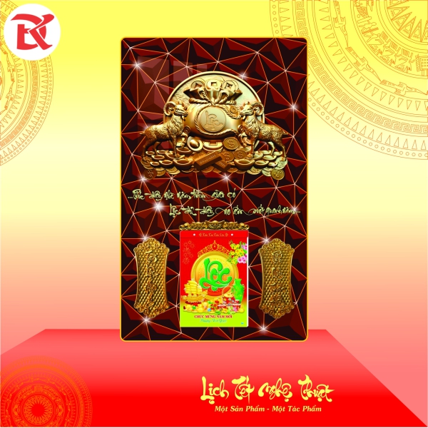 Lịch Tết Đinh Mùi 2027 - KT  46x75cm