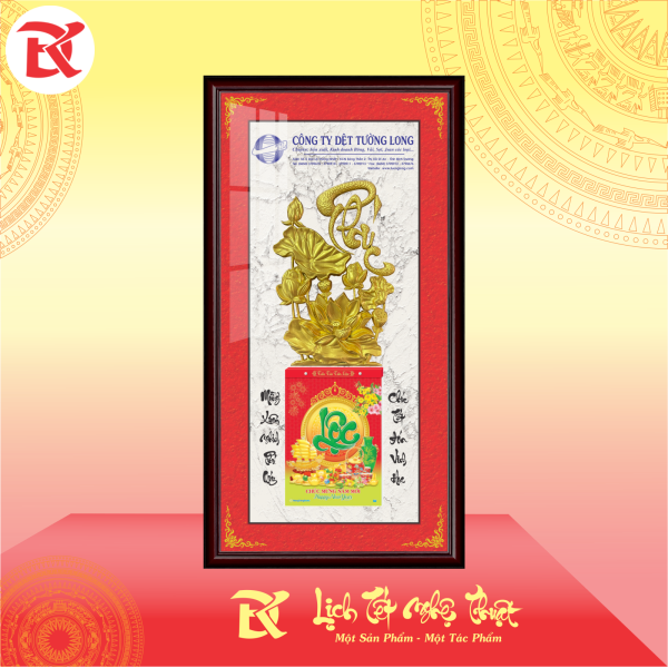 Lịch phù điêu hoa sen