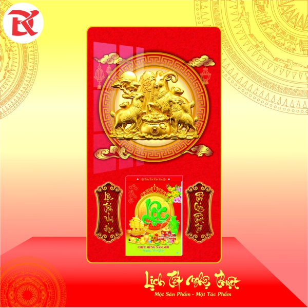 Lịch Tết Đinh Mùi 2027 - KT  34x60cm