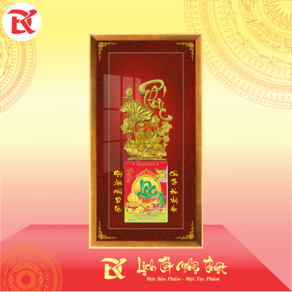 Lịch phù điêu hoa sen