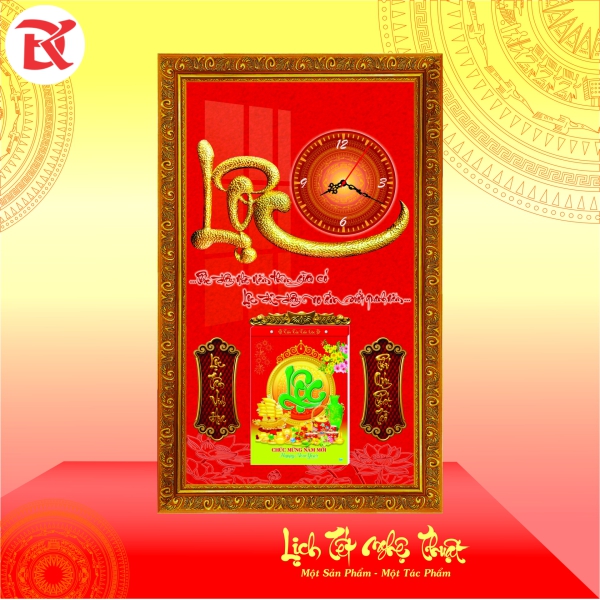 Lịch Đồng Hồ Đinh Mùi 2027 - KT  49x79cm