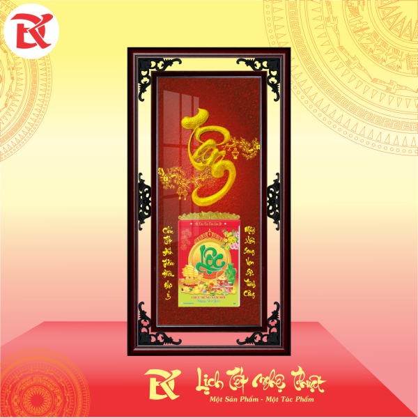 Lịch thư pháp chữ LỘC- PHÚC - THỌ - TÂM