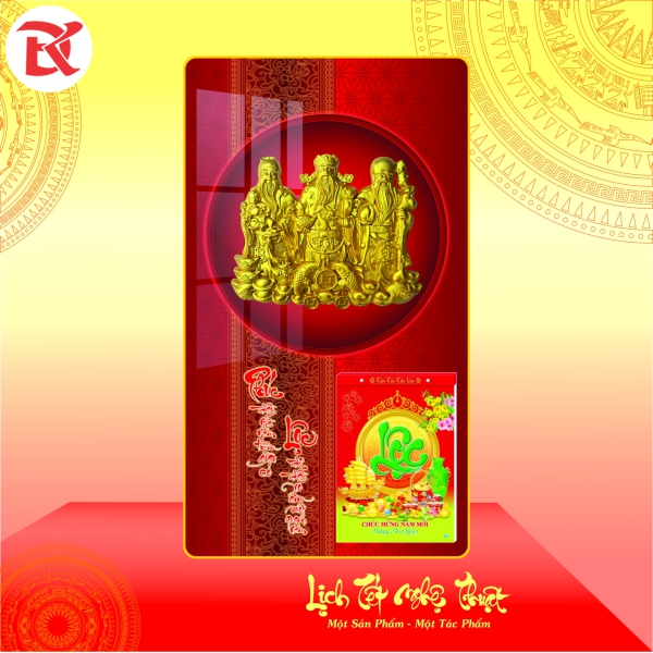 Lịch Tết Đinh Mùi 2027 - KT  34x60cm