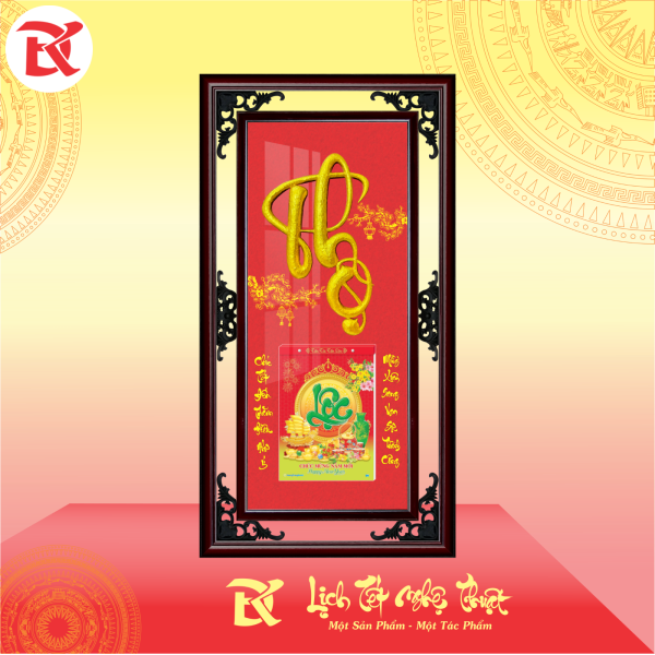 Lịch thư pháp chữ LỘC- PHÚC - THỌ - TÂM